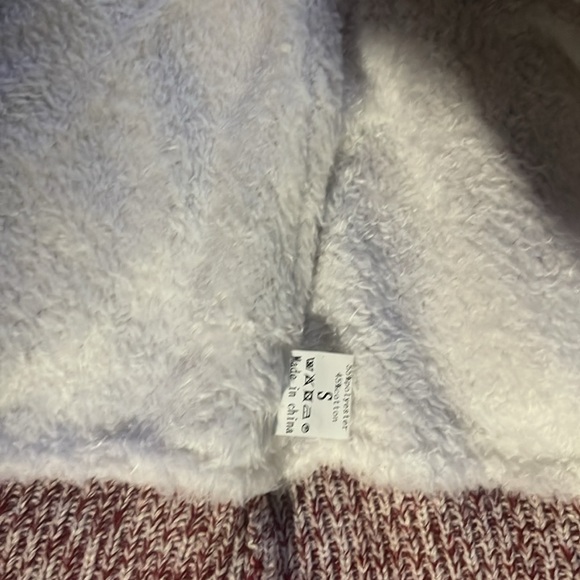 New Sherpa lined full zip button hooded women’s sweater jacket - Picture 2 of 6